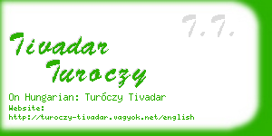 tivadar turoczy business card